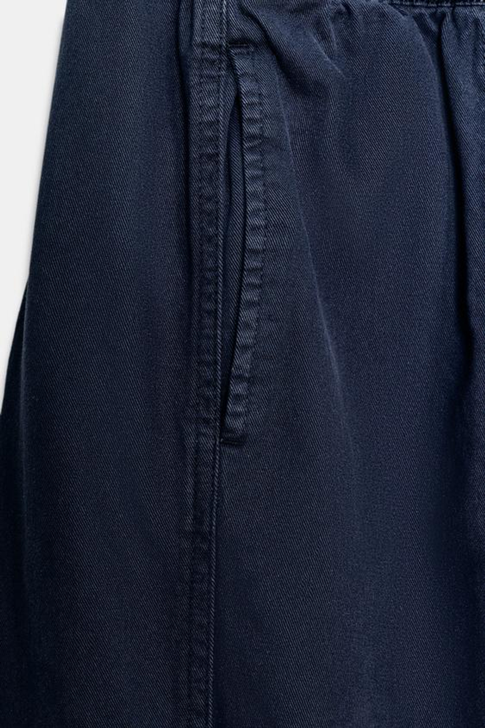 ZARA БРЮКИ С ЭЛАСТИЧНЫМ ПОЯСОМ, МОРСКОЙ СИНИЙ