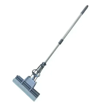 Швабра отжим. "Умничка" 2рол, телескоп.ручка, длина 120смСерая