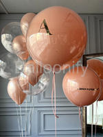 Набор шаров "Персик и перо" дизайн № 3