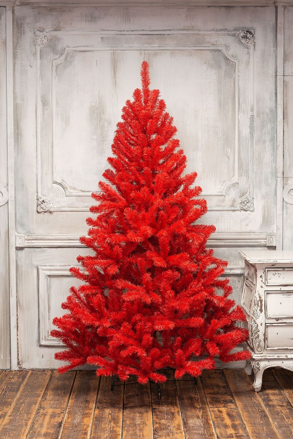 Искусственная красная елка «Огненная» (пвх) 150 см / 1.5 м