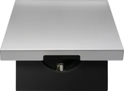 Donel R98 METAL благородная сталь накладка для розетки Schuko с с крышкой, 16A 250 В~, серия DA