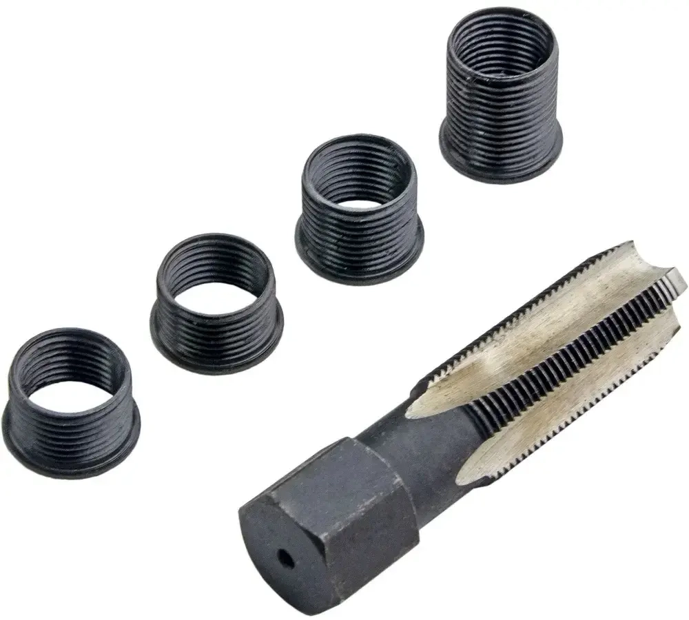 Набор для восстановления резьбы свечного отверстия М14 х 1.25, 5 предметов, ZIPMEND