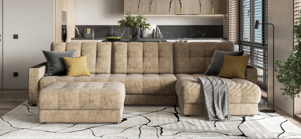 Босс пуф Велюр Роял тауп