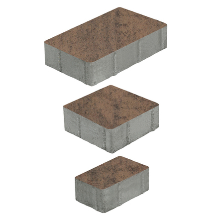 Тротуарная плитка СТАРЫЙ ГОРОД - Листопад гладкий Шелковица, комплект из 3 видов плит