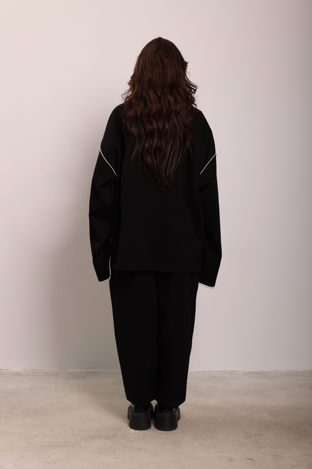 Джемпер с кантами из джерси