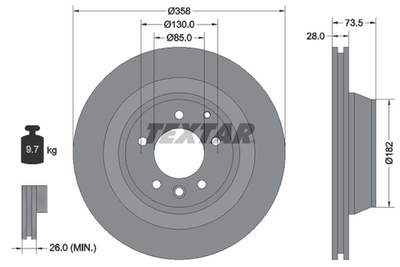 TEXTAR - 92151403-TET - Brake Disc