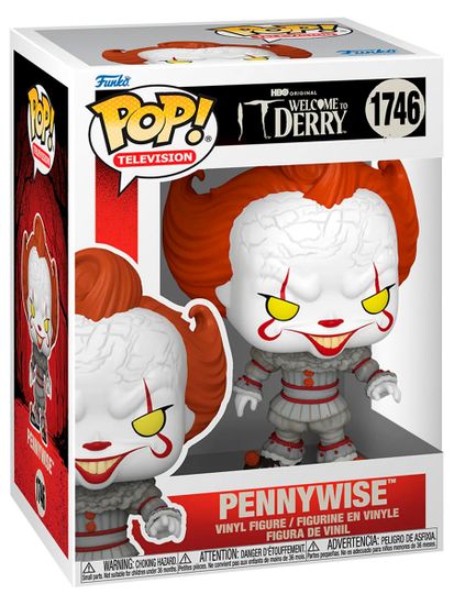 Фигурка Funko POP! TV IT Welcome to Derry Pennywise (1746) 86675 / Фигурка Фанко ПОП! по мотивам сериала "Оно: Добро пожаловать в Дерри", Пеннивайз