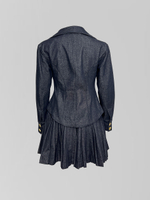 Костюм 5340 из приталенной рубашки и плиссированной юбки