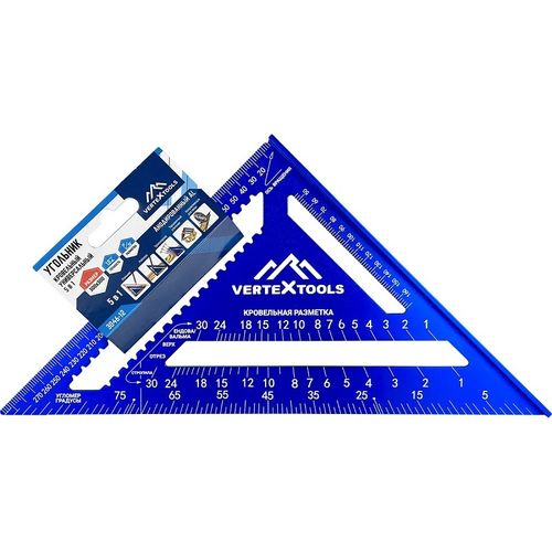 Угольник кровельный 5 в 1 алюминиевый 300 мм Vertextools