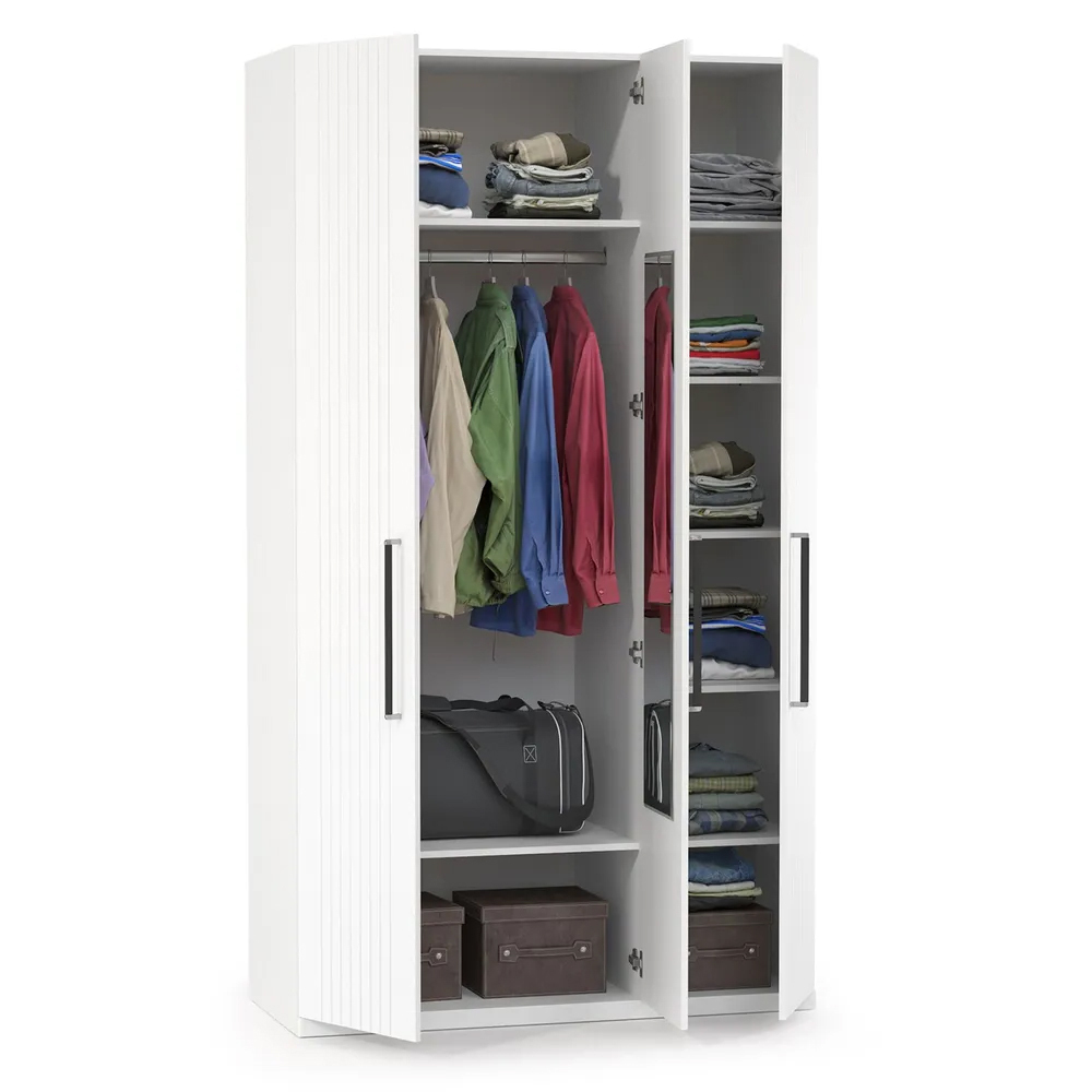 Шкаф комбинированный Валенсия 13.12, Белый шагрень