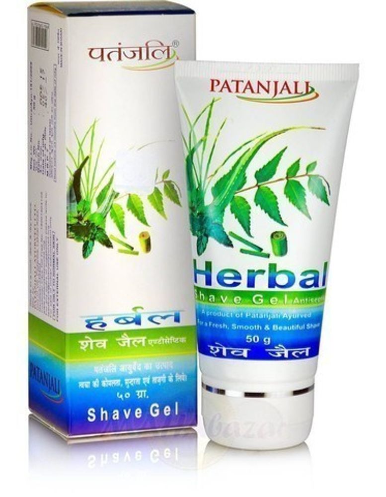 Гель для бритья Patanjali Shaving Cream, антисептический, 50 гр.