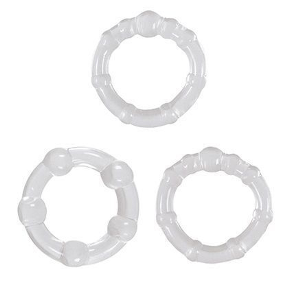 Набор прозрачных эрекционных колец Intensity Rings (Цвет: прозрачный)
