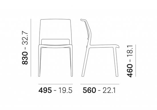 Стул пластиковый Ara