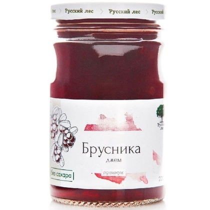 Джем без сахара брусника Русский лес, 220 г