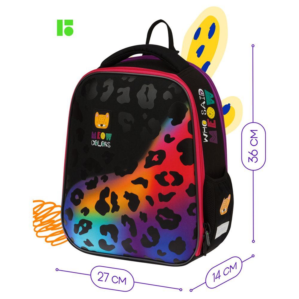 Ранец Berlingo Expert Mini "Meow colors" 36*27*14см, 2 отделения, 2 кармана, анатомическая спинка, мешок для обуви