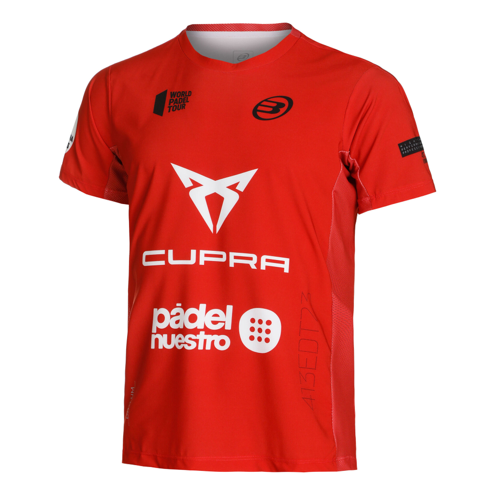Мужское теннисное поло Bullpadel Odeon Tello T-Shirt Men - Red