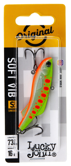 Воблер вертикальный Lucky John Soft VIB 78, цвет 023