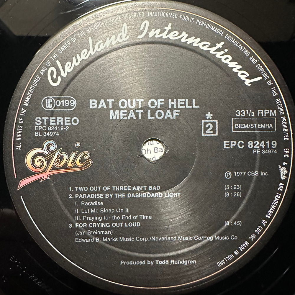 Meat Loaf - Bat Out Of Hell (Европа)