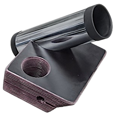 Держатель спиннинга дерево-метал. УКБ №4 Труба Хром 50мм Отверстие в основание 40мм на лик-трос 00-84