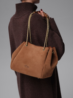 Замшевая сумка DBR 31202 светло-коричневый велюр