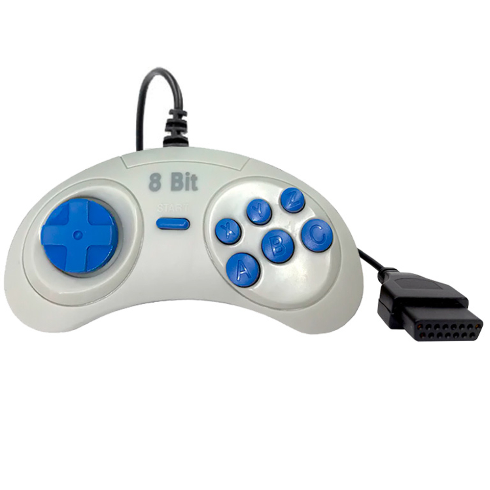 8 bit Джойстик форма Sega 15 Pin (широкий разъём) серый