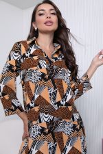 Платье "Классика времени" (беж/лео) П7059 LT Collection (Акция)