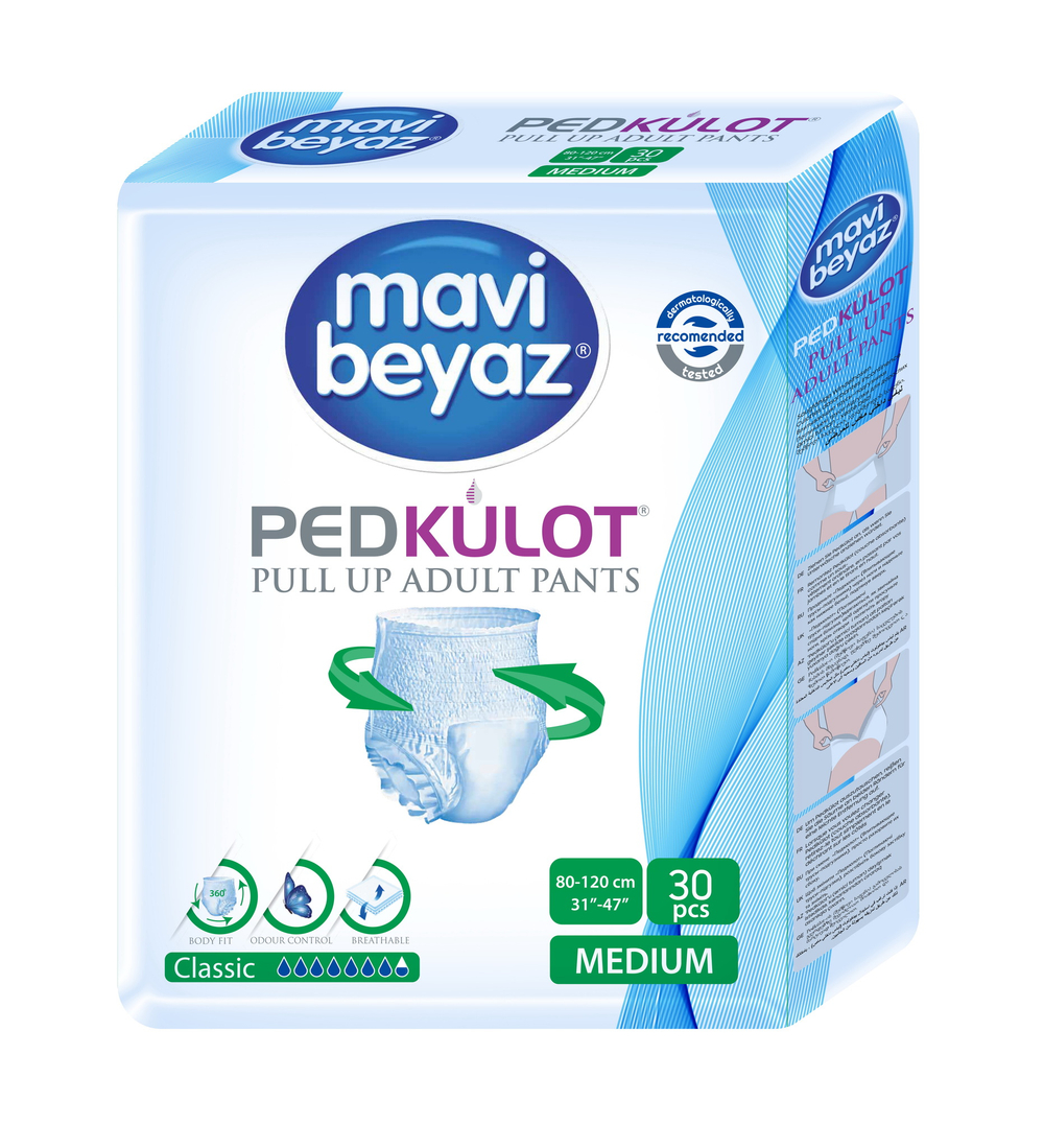 Подгузники-трусики для взрослых MAVI BEYAZ - р.M (80-120 см)