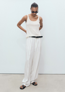 Топ изо льна с бретелями