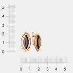 Серьги женские с гранатом из розового золота 585 пробы (арт. 200-1405_grst-01)