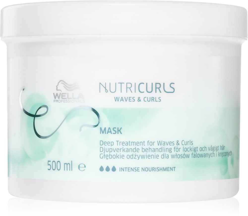 Wella Professionals Nutricurls Waves &amp; Curls - разглаживающая маска для кудрявых и волнистых волос /   500  ml  / GTIN 3614227348936