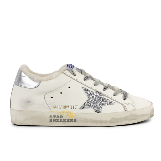 Кеды женские с мехом Golden Goose Superstar