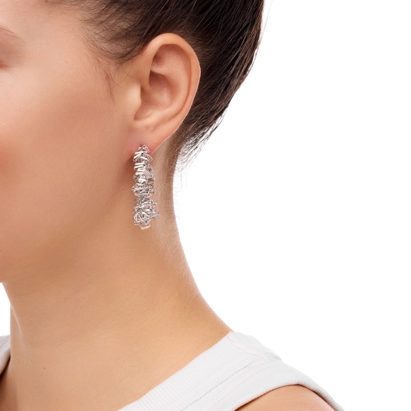 Серьги Пушистая Звезда – Серебро