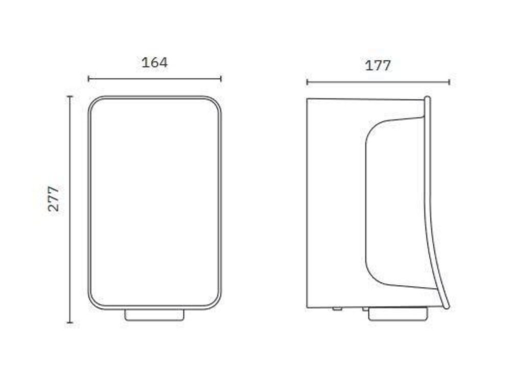 Сушилка сенсорная 800 W нерж. сталь FUSION 01875.S матовый
