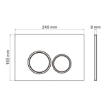 Кнопка смыва WAVE W3 универсальная ХРОМ АБС круглая