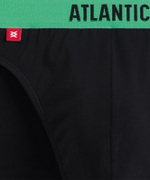 Мужские трусы слипы спорт Atlantic, набор 5 шт., хлопок, черные, 5SMP-004