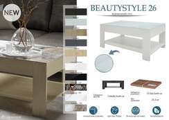 Стол журнальный BeautyStyle 26 графит темный U961/стекло черное