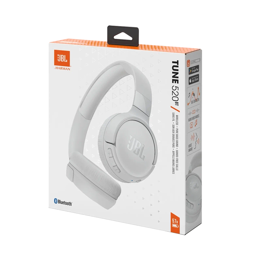 Беспроводные наушники JBL Tune 520BT, белый
