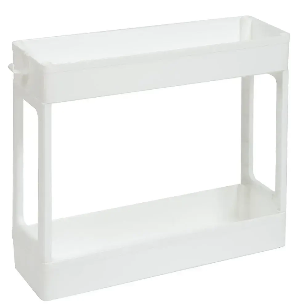 Этажерка узкая 2-х ярусная (белый)