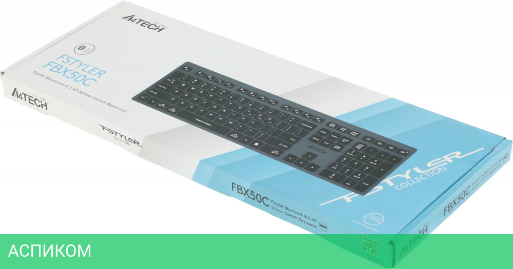 Клавиатура A4Tech Fstyler FBX50C серый