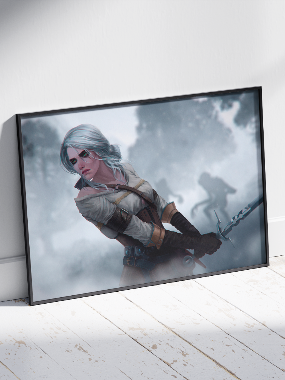 Постер плакат Цири Сражается The Witcher Ведьмак