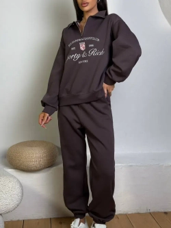 Женский спортивный костюм oversize, трикотаж без начеса