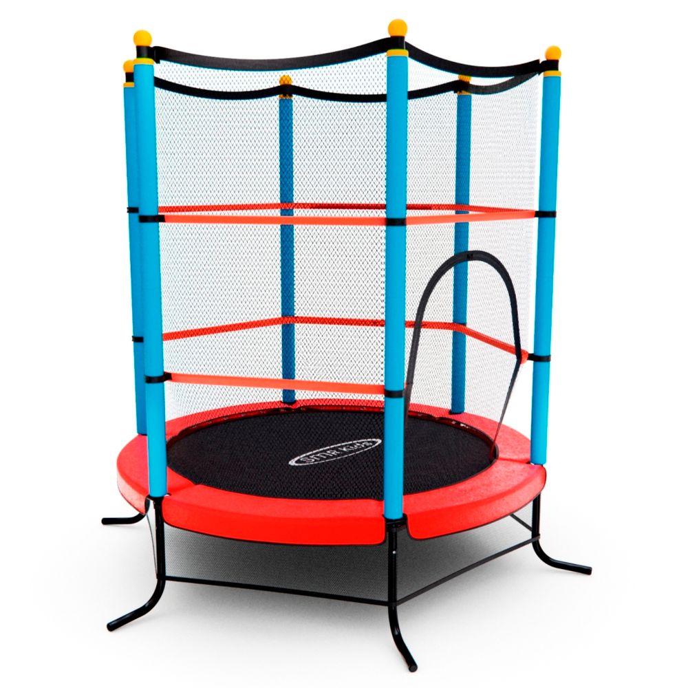 Батут детский DFC SMRKIDS 55&amp;quot; с сеткой, RED