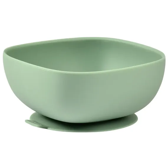 Миска из силикона Beaba Silicone Bowl With Suction Sage Green