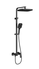 Душевая стойка Vincea Cube VSFS-4C12MB с изливом, черный матовый