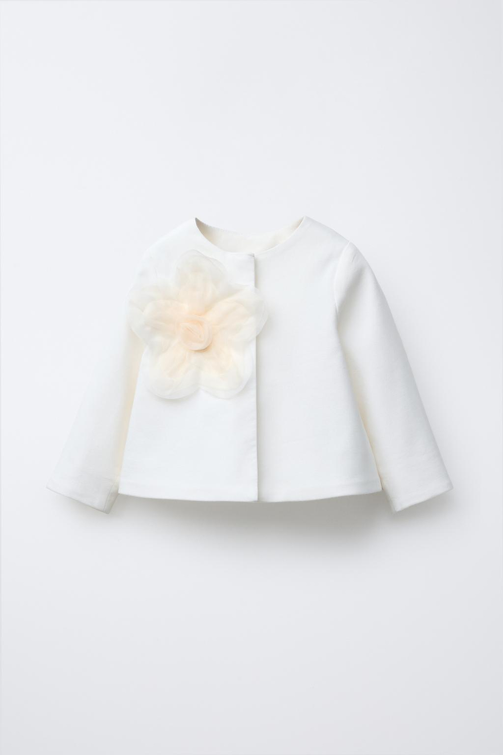 ZARA ЖАКЕТ КОНТРАСТНЫМ ЦВЕТКОМ, ЖЕЛТОВАТО-БЕЛЫЙ