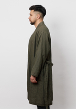 Шапан льняной длинный OYU TOLQYN KHAKI