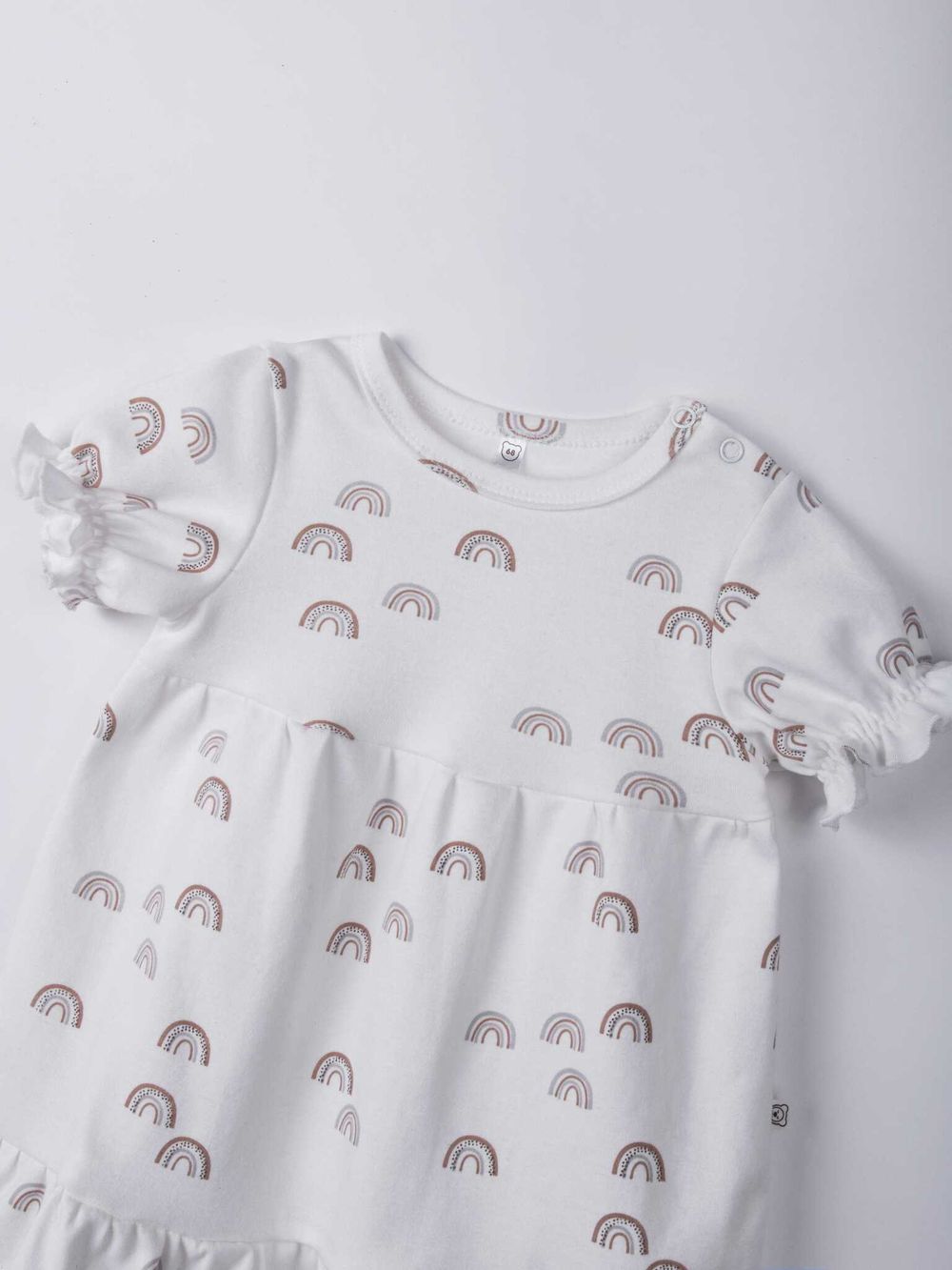 Платье с оборкой "Радуга" 0+