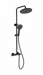 Душевая система с термостатом WONZON & WOGHAND MUSE Corno WW-B2091-A-MB черный матовый