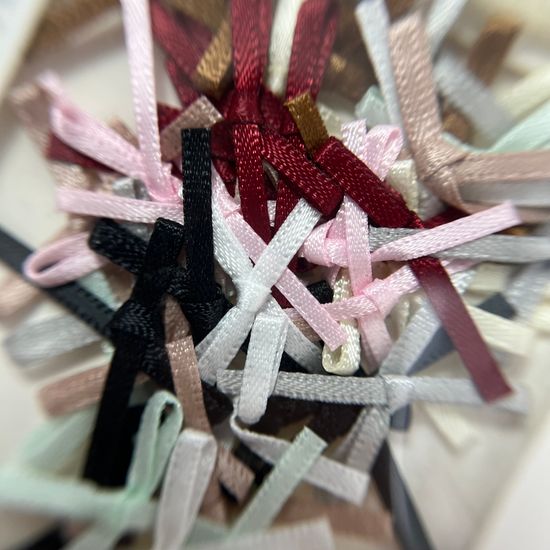 Объемный дизайн для ногтей Бантик текстиль №801906