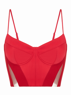 Корсет со вставками из сетки